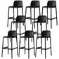 Contemporary Bristol Stackable Stool Matte Finish Plastic Barstool Black 8 Piece Set Clearhalo 'Bar Furniture' 'Bar Stools' 'bar_stools' 'furn' 'furn_bar_stools' 'Furniture' 'furniture_bar_stools' 'Kitchen & Dining Furniture' 5006766