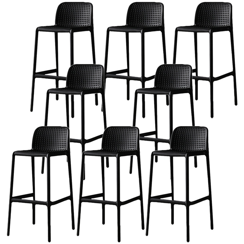 Contemporary Bristol Stackable Stool Matte Finish Plastic Barstool Black 8 Piece Set Clearhalo 'Bar Furniture' 'Bar Stools' 'bar_stools' 'furn' 'furn_bar_stools' 'Furniture' 'furniture_bar_stools' 'Kitchen & Dining Furniture' 5006766
