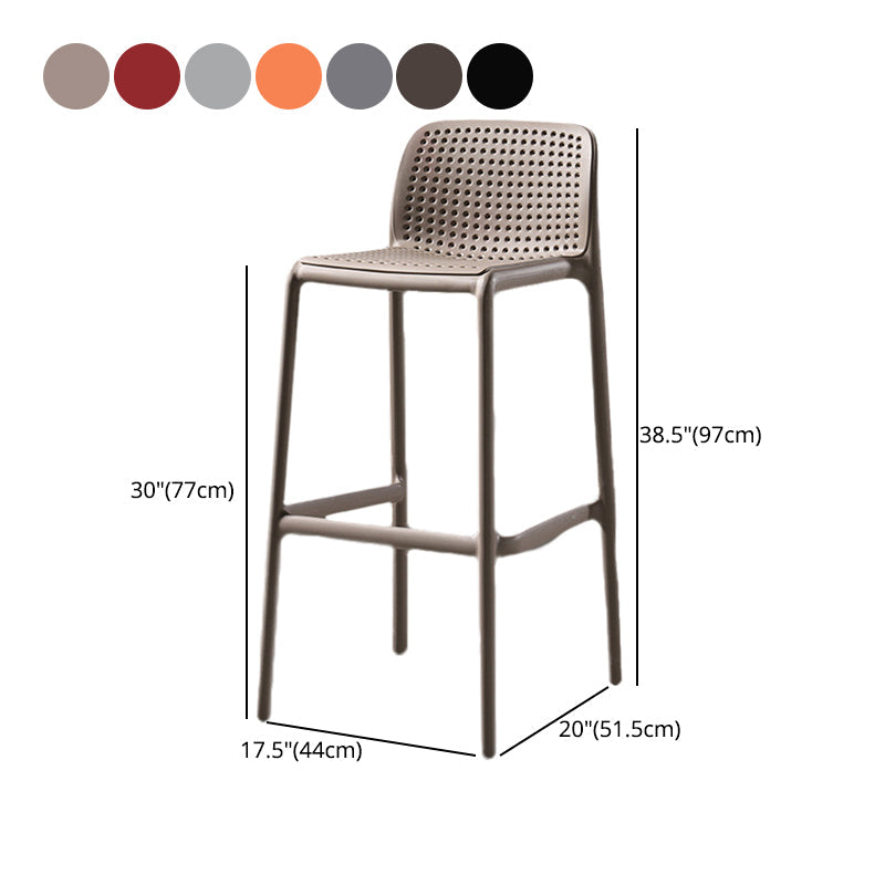 Contemporary Bristol Stackable Stool Matte Finish Plastic Barstool Clearhalo 'Bar Furniture' 'Bar Stools' 'bar_stools' 'furn' 'furn_bar_stools' 'Furniture' 'furniture_bar_stools' 'Kitchen & Dining Furniture' 5006767
