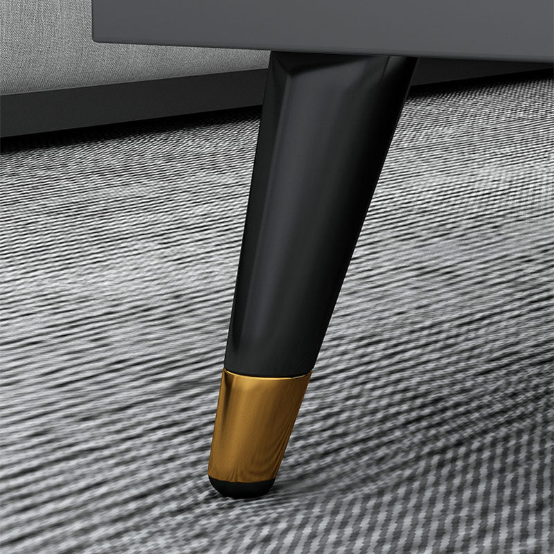 Rectangle White and Grey Modern Coffee Table with Four Legs for Living Room Clearhalo 'Coffee & Accent Tables' 'Coffee Tables' 'coffee_tables' 'furn' 'furn_coffee_tables' 'Furniture' 'furniture_coffee_tables' 'Living Room Furniture' 5006894