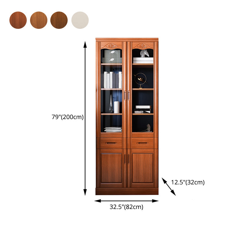 78.74"H Bookcase Contemporary Style Bookshelf with Doors for Home Office Clearhalo 'Bookcases' 'furn' 'furn_bookcases' 'Furniture' 'furniture_bookcases' 'Office Furniture' 5006961
