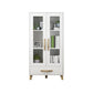Modern Style Standard Bookcase Closed Back Bookshelf with Drawer Storage 27.6"L x 13.8"W x 55.1"H White Clearhalo 'Bookcases' 'furn' 'furn_bookcases' 'Furniture' 'furniture_bookcases' 'Office Furniture' 5006963