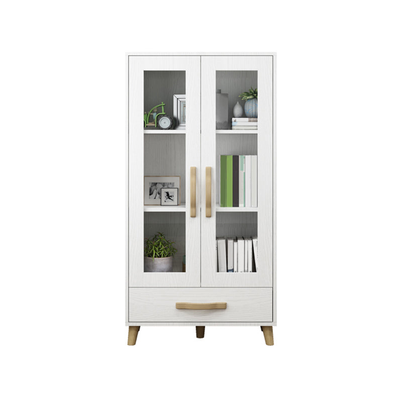 Modern Style Standard Bookcase Closed Back Bookshelf with Drawer Storage 27.6"L x 13.8"W x 55.1"H White Clearhalo 'Bookcases' 'furn' 'furn_bookcases' 'Furniture' 'furniture_bookcases' 'Office Furniture' 5006963