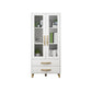 Modern Style Standard Bookcase Closed Back Bookshelf with Drawer Storage 27.6"L x 13.8"W x 63"H White Clearhalo 'Bookcases' 'furn' 'furn_bookcases' 'Furniture' 'furniture_bookcases' 'Office Furniture' 5006964