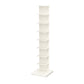 13.19"W Bookshelf Contemporary Style Invisible Bookcase for Office and Home 13.2"L x 13.2"W x 55.5"H White Clearhalo 'Bookcases' 'furn' 'furn_bookcases' 'Furniture' 'furniture_bookcases' 'Office Furniture' 5006989