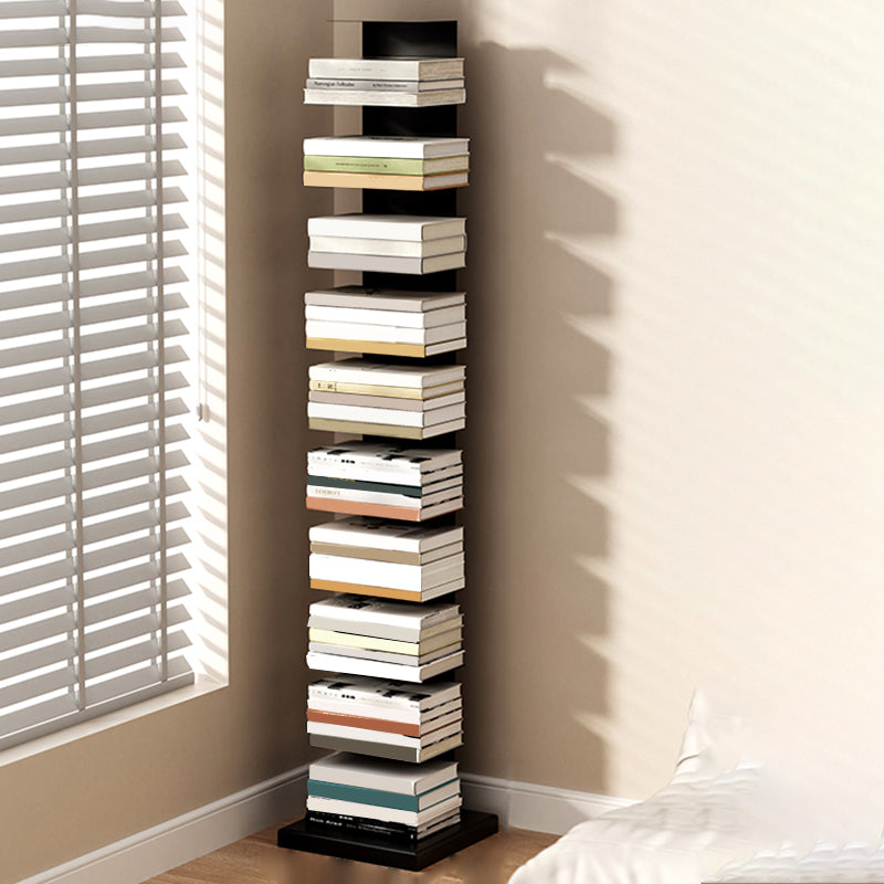 13.19"W Bookshelf Contemporary Style Invisible Bookcase for Office and Home 13.2"L x 13.2"W x 68.9"H Black Clearhalo 'Bookcases' 'furn' 'furn_bookcases' 'Furniture' 'furniture_bookcases' 'Office Furniture' 5006996