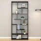 Metal Black Shelf Bookcase Contemporary Bookshelf for Home Office 35.4"L x 9.8"W x 80.7"H Left Clearhalo 'Bookcases' 'furn' 'furn_bookcases' 'Furniture' 'furniture_bookcases' 'Office Furniture' 5007010