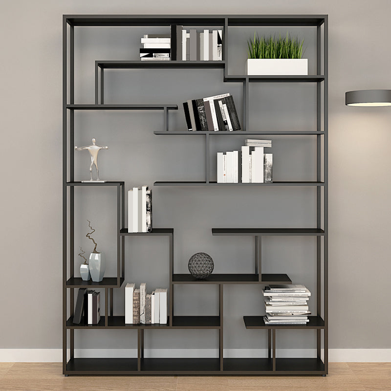 Metal Black Shelf Bookcase Contemporary Bookshelf for Home Office Clearhalo 'Bookcases' 'furn' 'furn_bookcases' 'Furniture' 'furniture_bookcases' 'Office Furniture' 5007015