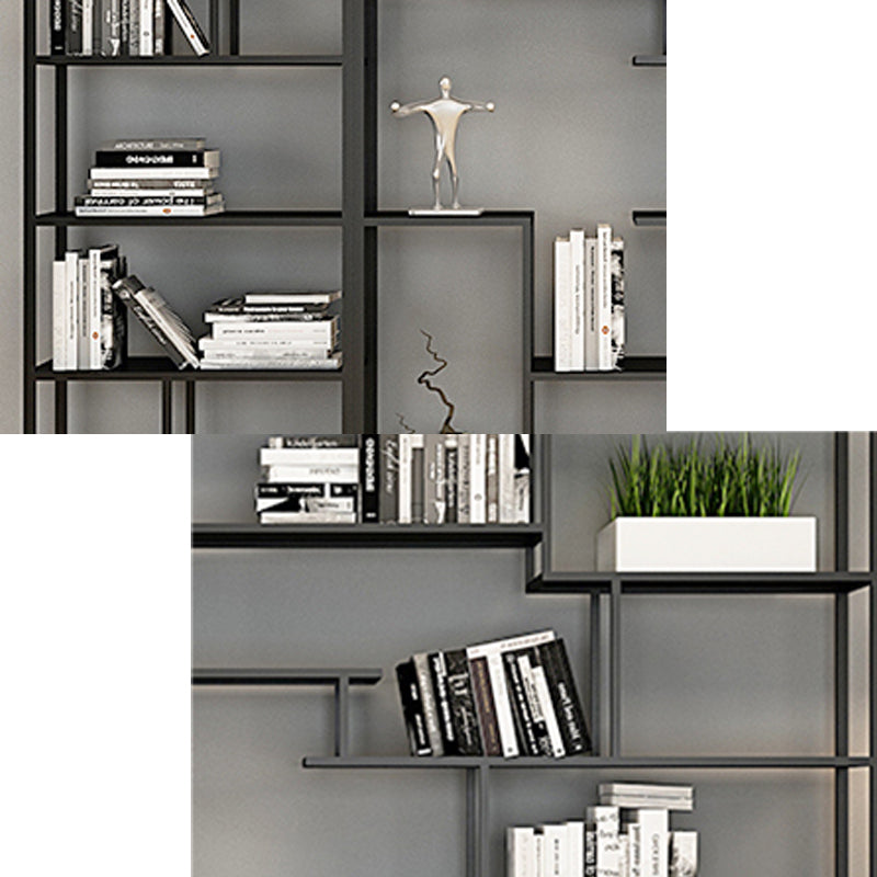Metal Black Shelf Bookcase Contemporary Bookshelf for Home Office Clearhalo 'Bookcases' 'furn' 'furn_bookcases' 'Furniture' 'furniture_bookcases' 'Office Furniture' 5007019