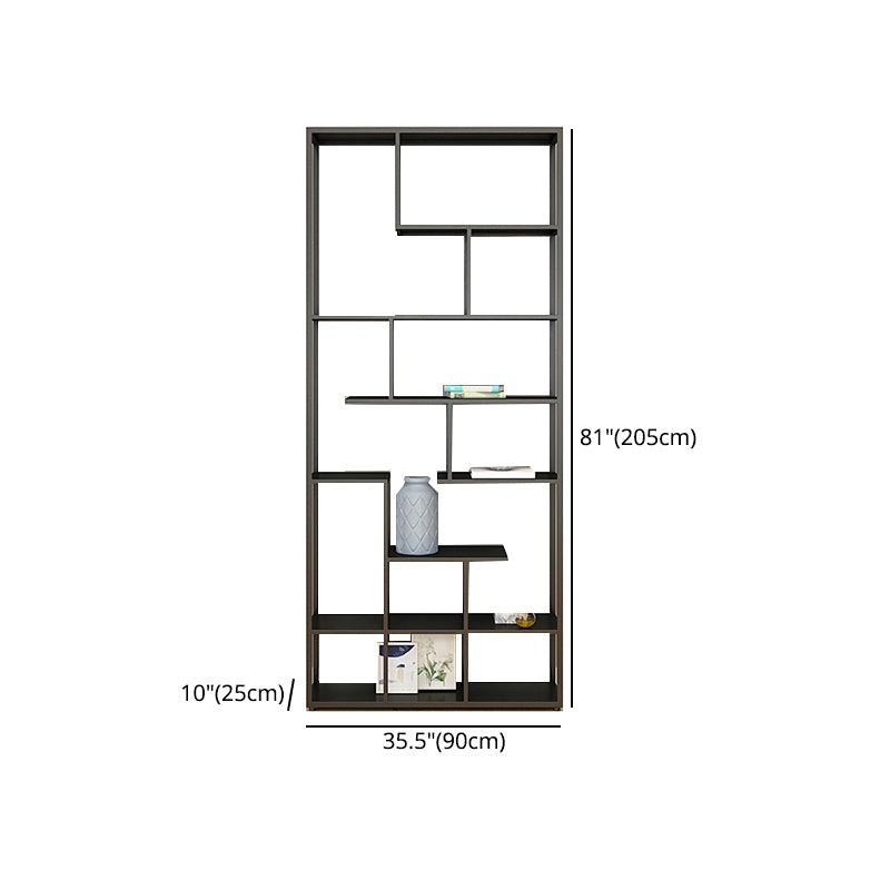 Metal Black Shelf Bookcase Contemporary Bookshelf for Home Office Clearhalo 'Bookcases' 'furn' 'furn_bookcases' 'Furniture' 'furniture_bookcases' 'Office Furniture' 5007024