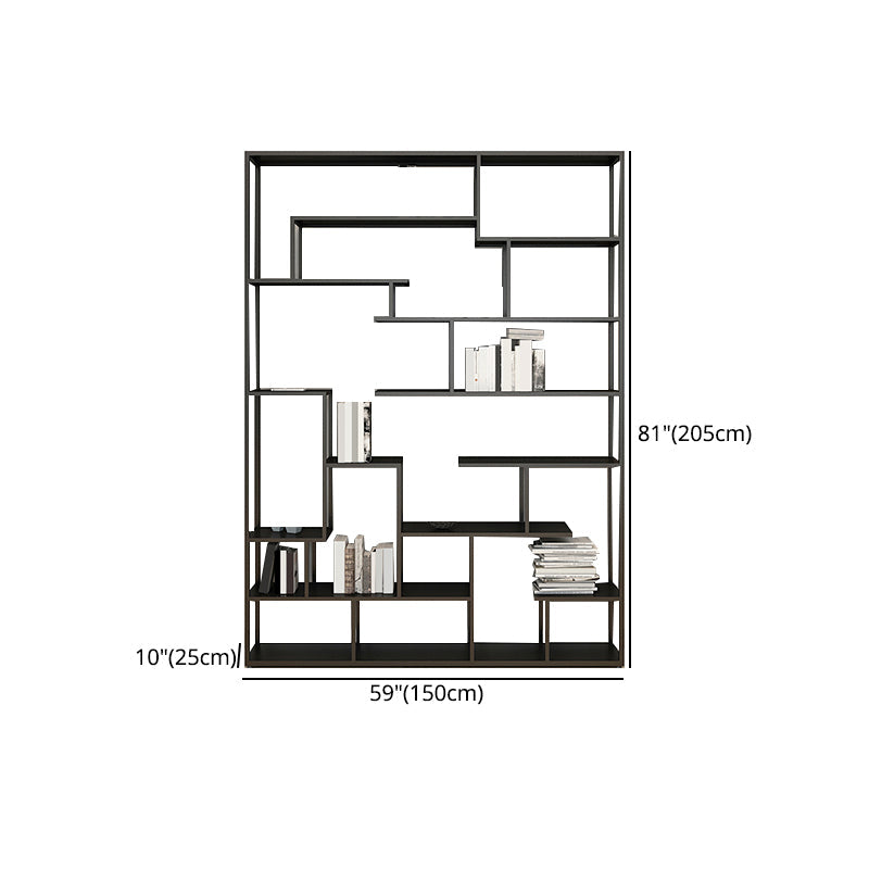 Metal Black Shelf Bookcase Contemporary Bookshelf for Home Office Clearhalo 'Bookcases' 'furn' 'furn_bookcases' 'Furniture' 'furniture_bookcases' 'Office Furniture' 5007026