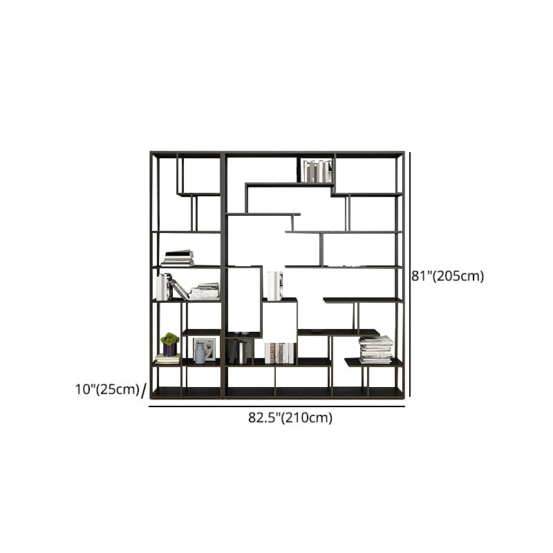 Metal Black Shelf Bookcase Contemporary Bookshelf for Home Office Clearhalo 'Bookcases' 'furn' 'furn_bookcases' 'Furniture' 'furniture_bookcases' 'Office Furniture' 5007028