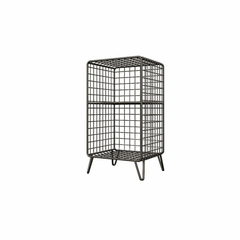 Contemporary Iron Standard Bookshelf Vertical Closed Back Bookcase for Home 14"L x 12"W x 26"H Matte Black Clearhalo 'Bookcases' 'furn' 'furn_bookcases' 'Furniture' 'furniture_bookcases' 'Office Furniture' 5007030