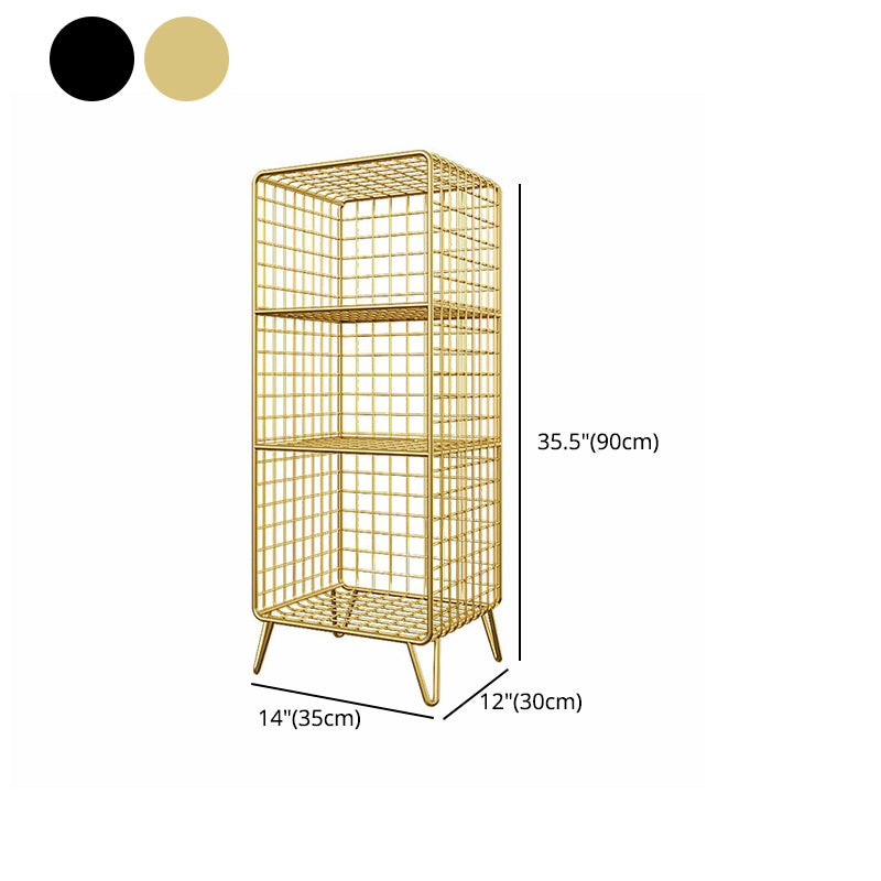 Contemporary Iron Standard Bookshelf Vertical Closed Back Bookcase for Home Clearhalo 'Bookcases' 'furn' 'furn_bookcases' 'Furniture' 'furniture_bookcases' 'Office Furniture' 5007050
