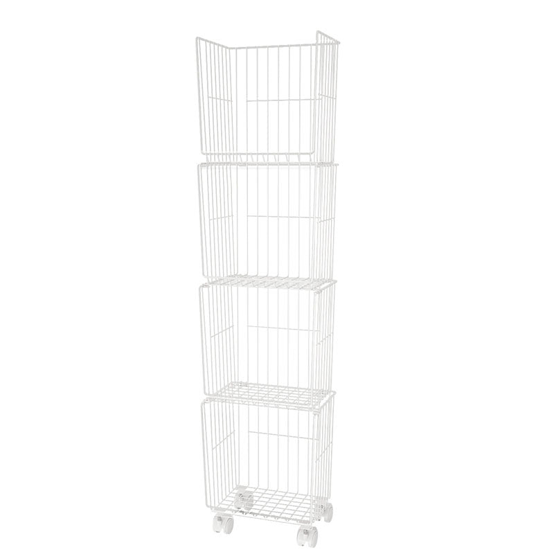 Industrial Iron Closed Back Bookshelf Black and White Bookcase for Home 12.4"L x 9.4"W x 52.8"H White Clearhalo 'Bookcases' 'furn' 'furn_bookcases' 'Furniture' 'furniture_bookcases' 'Office Furniture' 5007085