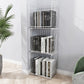 Industrial Iron Closed Back Bookshelf Black and White Bookcase for Home Clearhalo 'Bookcases' 'furn' 'furn_bookcases' 'Furniture' 'furniture_bookcases' 'Office Furniture' 5007097