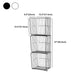 Industrial Iron Closed Back Bookshelf Black and White Bookcase for Home Clearhalo 'Bookcases' 'furn' 'furn_bookcases' 'Furniture' 'furniture_bookcases' 'Office Furniture' 5007105