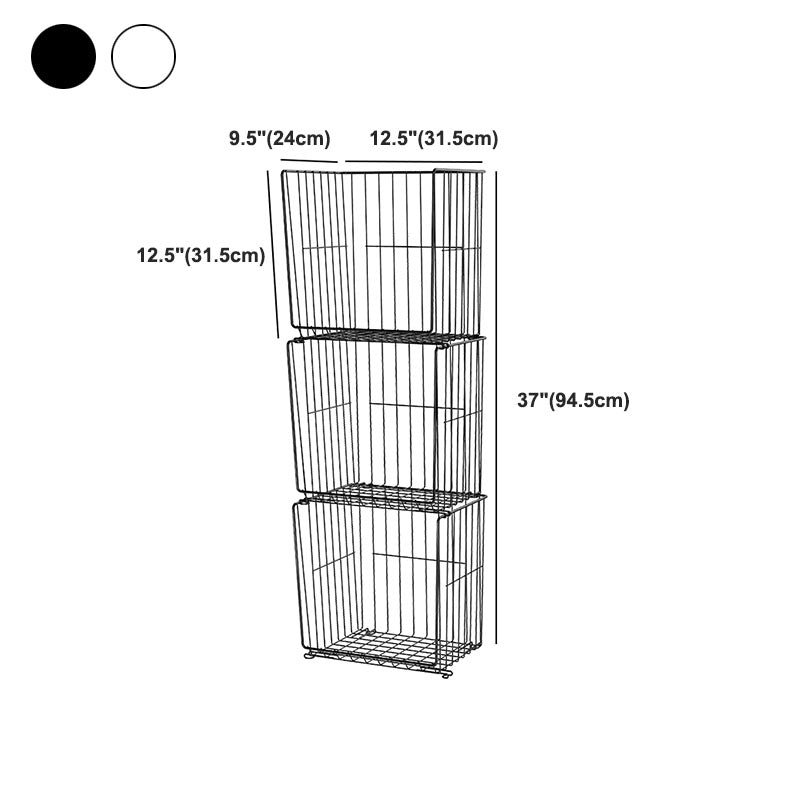 Industrial Iron Closed Back Bookshelf Black and White Bookcase for Home Clearhalo 'Bookcases' 'furn' 'furn_bookcases' 'Furniture' 'furniture_bookcases' 'Office Furniture' 5007105