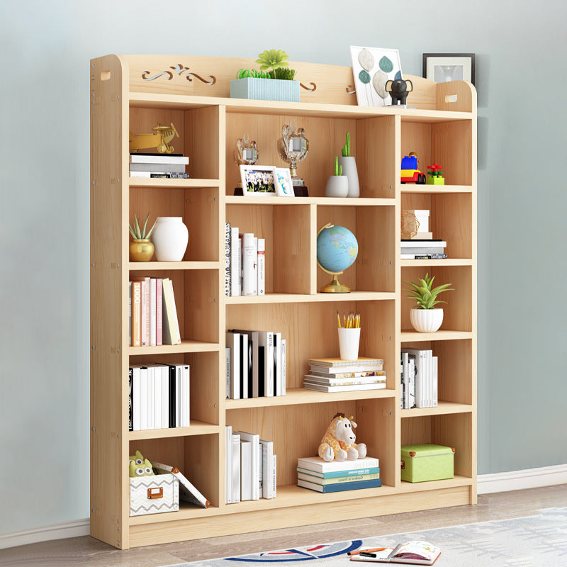 Scandinavian Natural Standard Bookshelf Pine Wood Vertical Bookcase Clearhalo 'Bookcases' 'furn' 'furn_bookcases' 'Furniture' 'furniture_bookcases' 'Office Furniture' 5007108