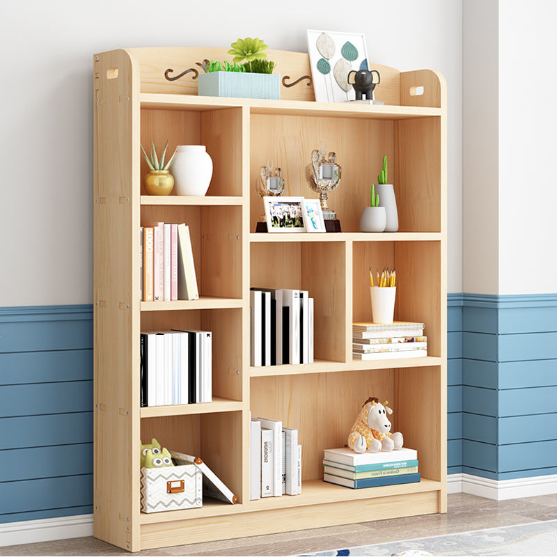 Scandinavian Natural Standard Bookshelf Pine Wood Vertical Bookcase Clearhalo 'Bookcases' 'furn' 'furn_bookcases' 'Furniture' 'furniture_bookcases' 'Office Furniture' 5007111