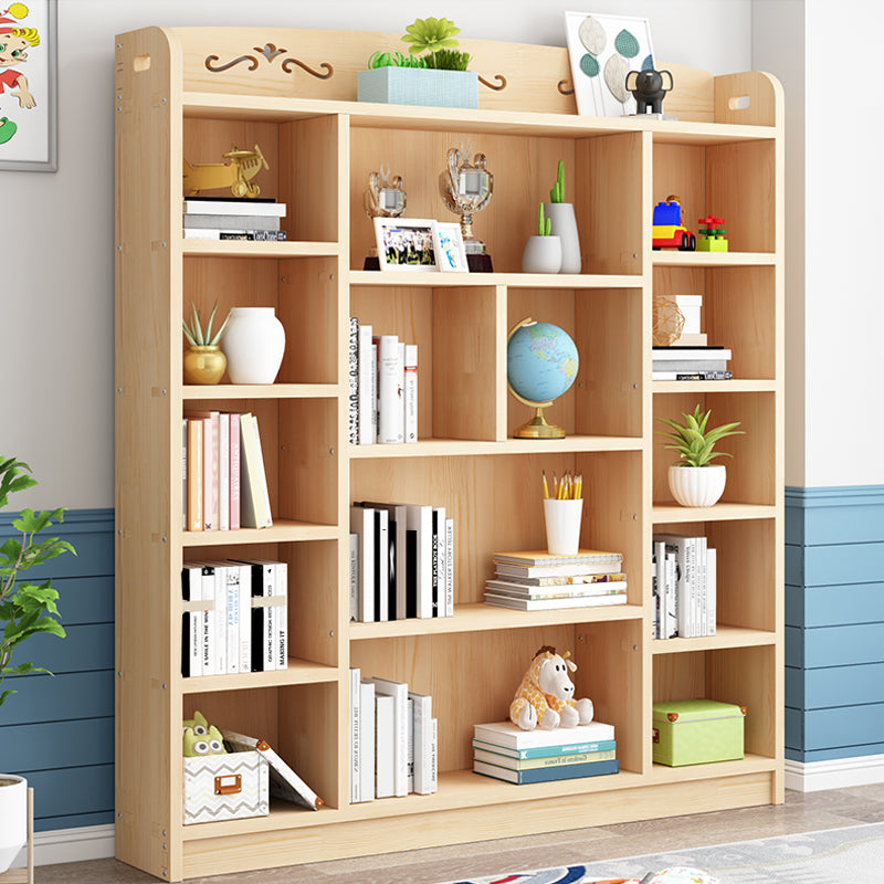 Scandinavian Natural Standard Bookshelf Pine Wood Vertical Bookcase Clearhalo 'Bookcases' 'furn' 'furn_bookcases' 'Furniture' 'furniture_bookcases' 'Office Furniture' 5007112