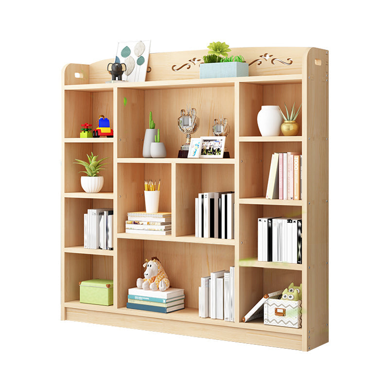 Scandinavian Natural Standard Bookshelf Pine Wood Vertical Bookcase Clearhalo 'Bookcases' 'furn' 'furn_bookcases' 'Furniture' 'furniture_bookcases' 'Office Furniture' 5007114