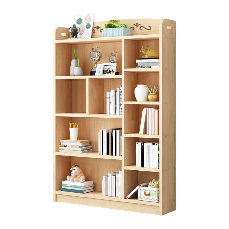Scandinavian Natural Standard Bookshelf Pine Wood Vertical Bookcase Clearhalo 'Bookcases' 'furn' 'furn_bookcases' 'Furniture' 'furniture_bookcases' 'Office Furniture' 5007116