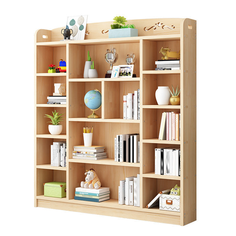 Scandinavian Natural Standard Bookshelf Pine Wood Vertical Bookcase Clearhalo 'Bookcases' 'furn' 'furn_bookcases' 'Furniture' 'furniture_bookcases' 'Office Furniture' 5007117