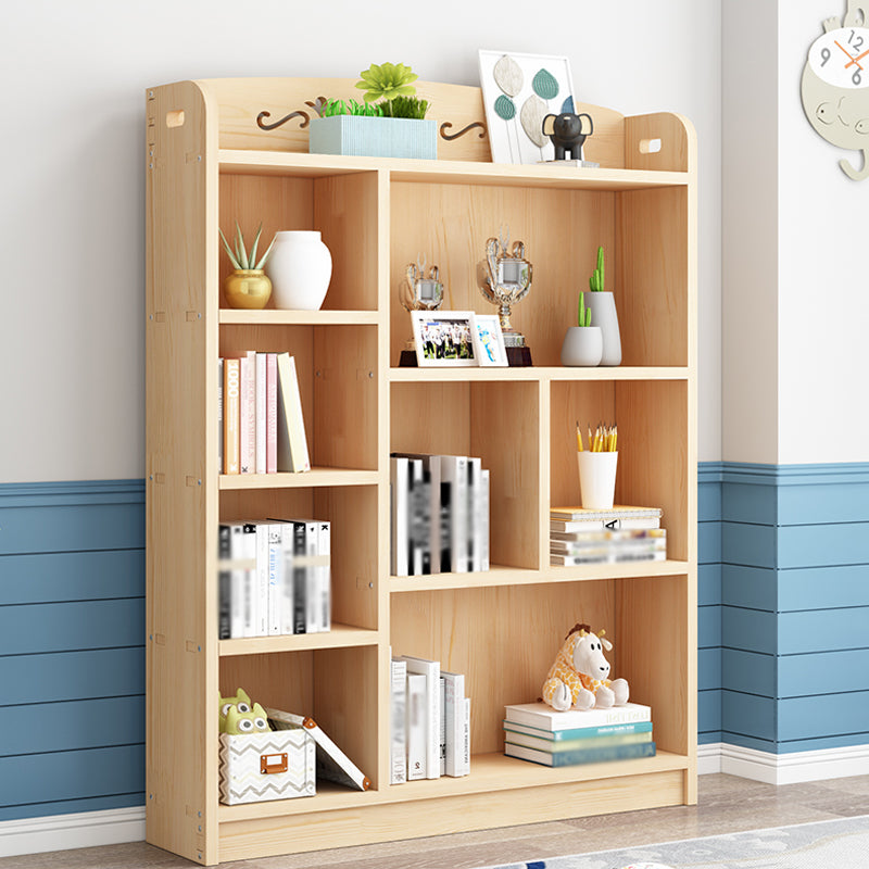 Scandinavian Natural Standard Bookshelf Pine Wood Vertical Bookcase Clearhalo 'Bookcases' 'furn' 'furn_bookcases' 'Furniture' 'furniture_bookcases' 'Office Furniture' 5007124