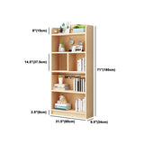 Scandinavian Natural Standard Bookshelf Pine Wood Vertical Bookcase Clearhalo 'Bookcases' 'furn' 'furn_bookcases' 'Furniture' 'furniture_bookcases' 'Office Furniture' 5007138
