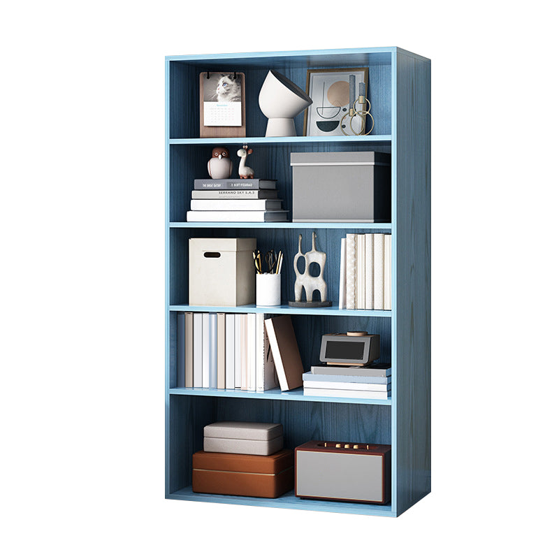 Closed Back Bookcase Engineered Wood Bookshelf for Home Office Study Room 23.6"L x 9.4"W x 52"H Blue Clearhalo 'Bookcases' 'furn' 'furn_bookcases' 'Furniture' 'furniture_bookcases' 'Office Furniture' 5007161