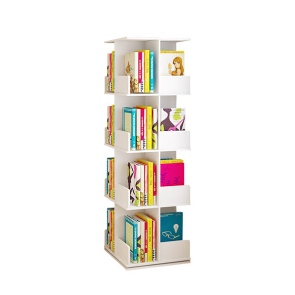 Contemporary Style Bookshelf Rotatable White Bookcase for Home and Office Clearhalo 'Bookcases' 'furn' 'furn_bookcases' 'Furniture' 'furniture_bookcases' 'Office Furniture' 5007177