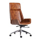 High Back Executive Chair Faux Leather Height-adjustable Office Chair with Headrest Brown Casters Included Clearhalo 'furn' 'furn_office_chair' 'Furniture' 'furniture_office_chair' 'Office Chairs' 'Office Furniture' 'office_chair' 5009882