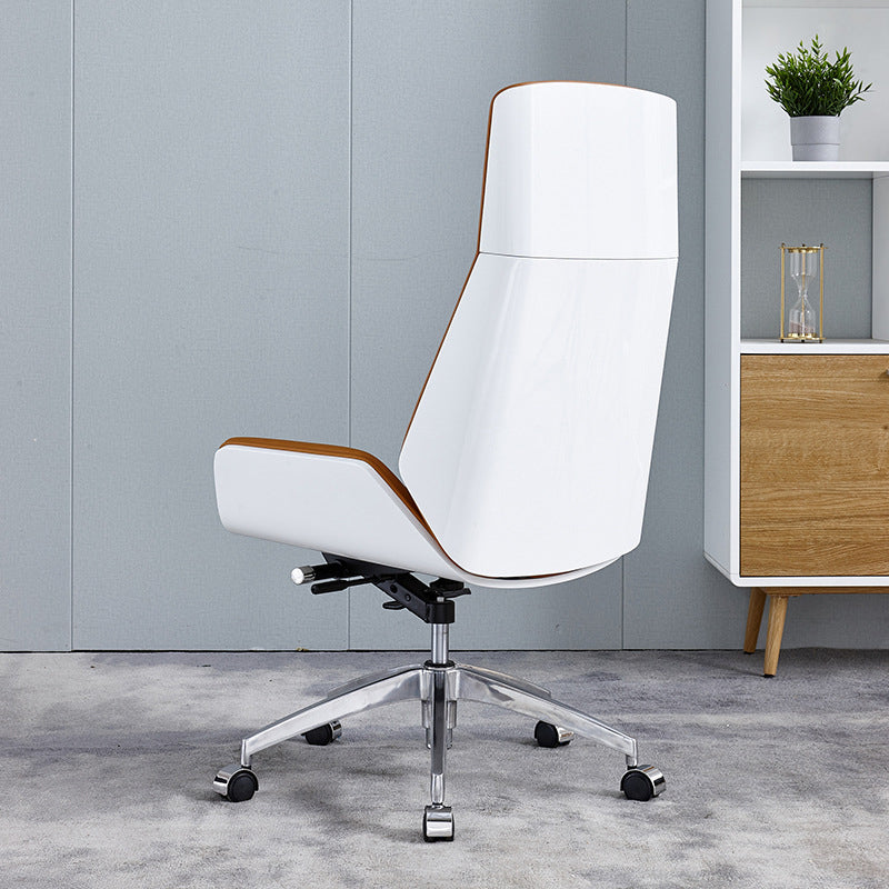 High Back Executive Chair Faux Leather Height-adjustable Office Chair with Headrest Clearhalo 'furn' 'furn_office_chair' 'Furniture' 'furniture_office_chair' 'Office Chairs' 'Office Furniture' 'office_chair' 5009883
