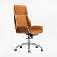 High Back Executive Chair Faux Leather Height-adjustable Office Chair with Headrest Orange Casters Included Clearhalo 'furn' 'furn_office_chair' 'Furniture' 'furniture_office_chair' 'Office Chairs' 'Office Furniture' 'office_chair' 5009886