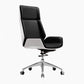 High Back Executive Chair Faux Leather Height-adjustable Office Chair with Headrest Black White Casters Included Clearhalo 'furn' 'furn_office_chair' 'Furniture' 'furniture_office_chair' 'Office Chairs' 'Office Furniture' 'office_chair' 5009891