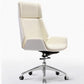 High Back Executive Chair Faux Leather Height-adjustable Office Chair with Headrest White Casters Included Clearhalo 'furn' 'furn_office_chair' 'Furniture' 'furniture_office_chair' 'Office Chairs' 'Office Furniture' 'office_chair' 5009893