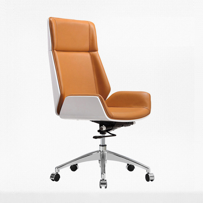High Back Executive Chair Faux Leather Height-adjustable Office Chair with Headrest Clearhalo 'furn' 'furn_office_chair' 'Furniture' 'furniture_office_chair' 'Office Chairs' 'Office Furniture' 'office_chair' 5009906