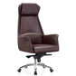 Faux Leather Arm Desk Chair Modern Swivel Working Chair with Wheels Coffee Clearhalo 'furn' 'furn_office_chair' 'Furniture' 'furniture_office_chair' 'Office Chairs' 'Office Furniture' 'office_chair' 5009913