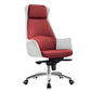Faux Leather Arm Desk Chair Modern Swivel Working Chair with Wheels Red Clearhalo 'furn' 'furn_office_chair' 'Furniture' 'furniture_office_chair' 'Office Chairs' 'Office Furniture' 'office_chair' 5009915