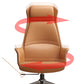 Faux Leather Arm Desk Chair Modern Swivel Working Chair with Wheels Clearhalo 'furn' 'furn_office_chair' 'Furniture' 'furniture_office_chair' 'Office Chairs' 'Office Furniture' 'office_chair' 5009923