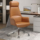 Faux Leather Arm Desk Chair Modern Swivel Working Chair with Wheels Clearhalo 'furn' 'furn_office_chair' 'Furniture' 'furniture_office_chair' 'Office Chairs' 'Office Furniture' 'office_chair' 5009932