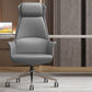 Faux Leather Arm Desk Chair Modern Swivel Working Chair with Wheels Grey Clearhalo 'furn' 'furn_office_chair' 'Furniture' 'furniture_office_chair' 'Office Chairs' 'Office Furniture' 'office_chair' 5009933