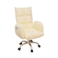 Swivel Desk Chair with Padded Arms Chrome Metal Frame Modern Computer Chair with Wheels Clearhalo 'furn' 'furn_office_chair' 'Furniture' 'furniture_office_chair' 'Office Chairs' 'Office Furniture' 'office_chair' 5009946
