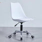 Contemporary Armless Office Chair Plastic Computer Desk Chair White Steel Clearhalo 'Furniture' 'furniture_office_chair' 'Office Chairs' 'Office Furniture' 'office_chair' 5009968