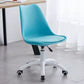 Contemporary Armless Office Chair Plastic Computer Desk Chair Blue Nylon Clearhalo 'Furniture' 'furniture_office_chair' 'Office Chairs' 'Office Furniture' 'office_chair' 5009980