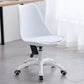 Contemporary Armless Office Chair Plastic Computer Desk Chair White Nylon Clearhalo 'Furniture' 'furniture_office_chair' 'Office Chairs' 'Office Furniture' 'office_chair' 5009982