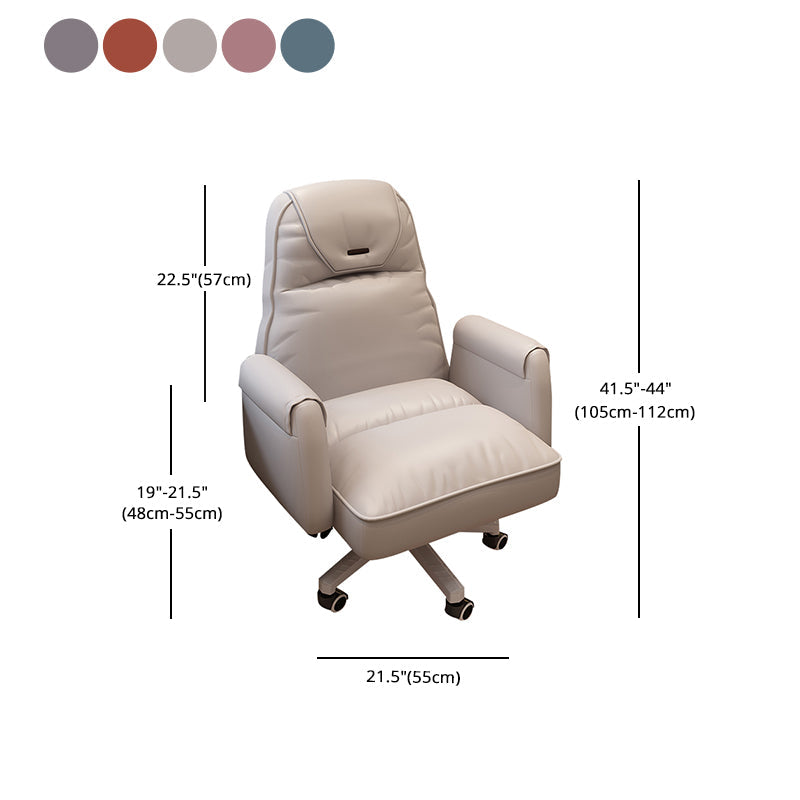 High Back Swivel Office Chair with Wheels White Frame Modern Ergonomic Task Chair Clearhalo 'furn' 'furn_office_chair' 'Furniture' 'furniture_office_chair' 'Office Chairs' 'Office Furniture' 'office_chair' 5010004