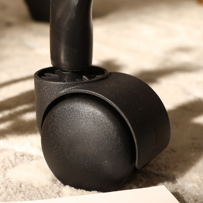 Black Steel Frame Modern Computer Desk Chair Armless Office Chair with Wheels Clearhalo 'furn' 'furn_office_chair' 'Furniture' 'furniture_office_chair' 'Office Chairs' 'Office Furniture' 'office_chair' 5010016