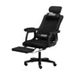 Black Nylon Frame Modern Computer Desk Chair with Wheels High Back Task Chair with Arms Black 1 Piece With Footrest Clearhalo 'Furniture' 'furniture_office_chair' 'Office Chairs' 'Office Furniture' 'office_chair' 5010047